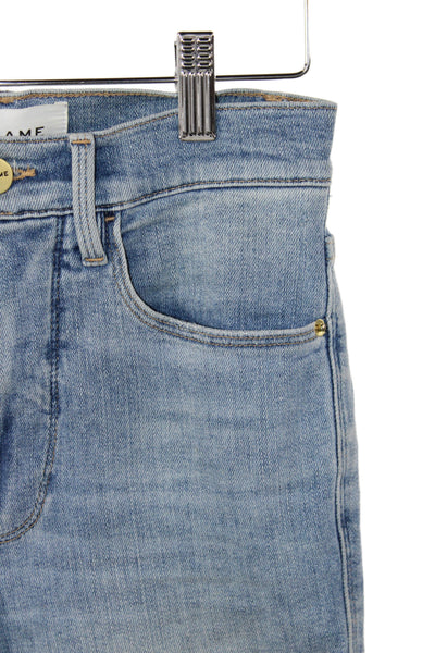Frame Womens Cropped High Rise Blue Jeans Size 24