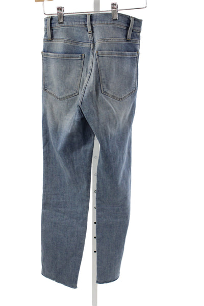 Frame Womens Cropped High Rise Blue Jeans Size 24