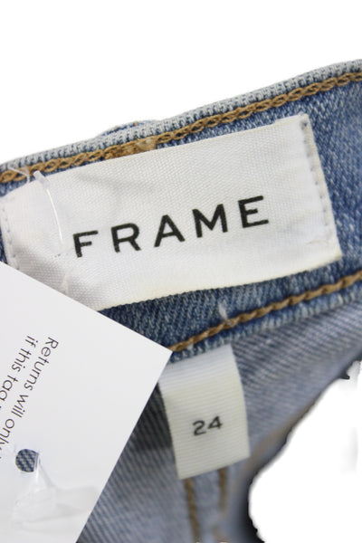 Frame Womens Cropped High Rise Blue Jeans Size 24
