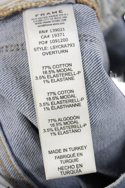 Frame Womens Cropped High Rise Blue Jeans Size 24
