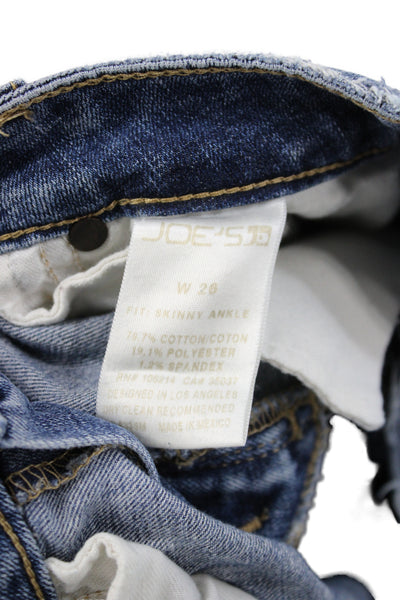Joes Womens Ankle Jeans Blue Cotton High Rise Inseam 28 Size 26