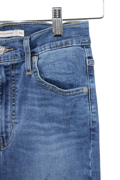 Levi's Women Skinny Blue Cotton Jeans Size 26