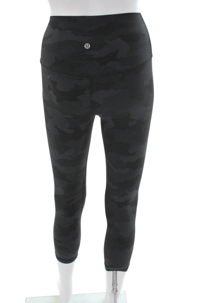 Lululemon Women Black Camo Capri Leggings Size 4
