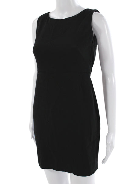 Alexander Wang Women Sheath Dress Black Sleeveless Round Neck Short Zip Size 6