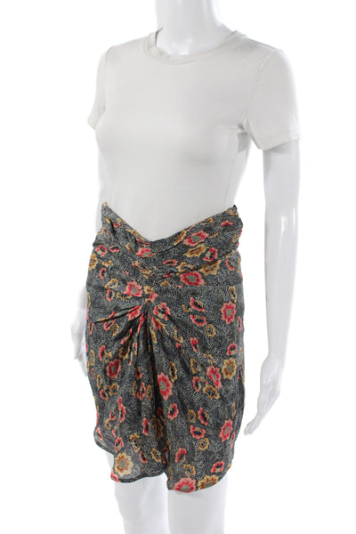 Isabel Marant Etoile Women Multicolor Floral Mini Skirt Zip Closure Size 34