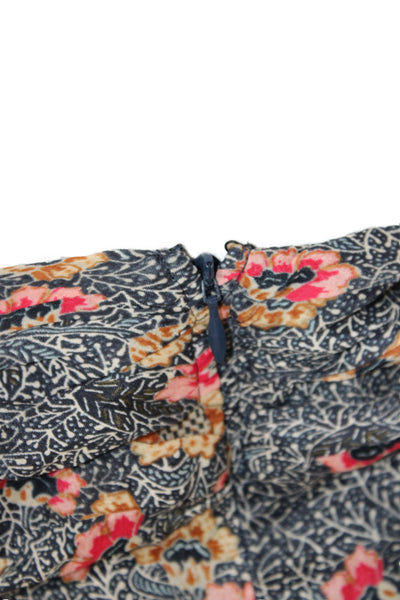 Isabel Marant Etoile Women Multicolor Floral Mini Skirt Zip Closure Size 34