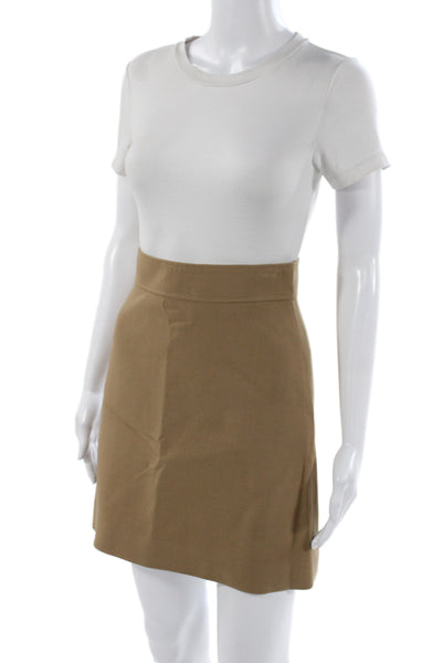 Theory Women Mini Brown Viscose Skirt Size 00