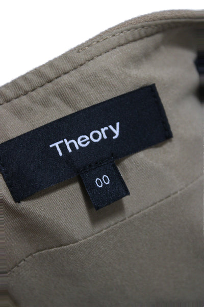 Theory Women Mini Brown Viscose Skirt Size 00