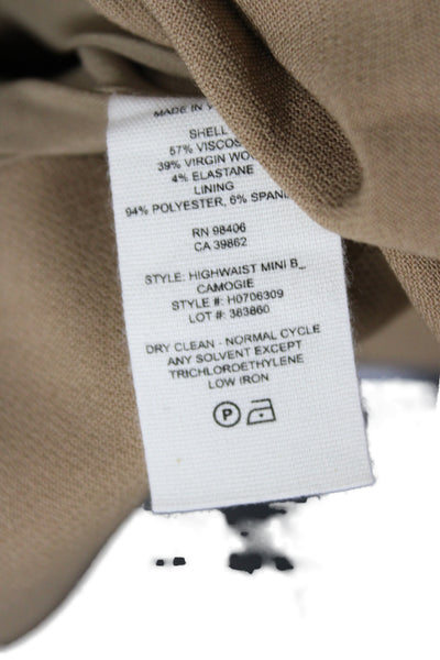Theory Women Mini Brown Viscose Skirt Size 00