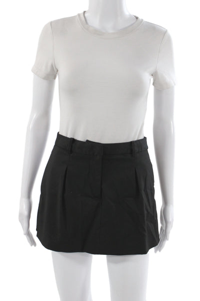 Zara Women Mini Skort Black Polyester Zip Size XS