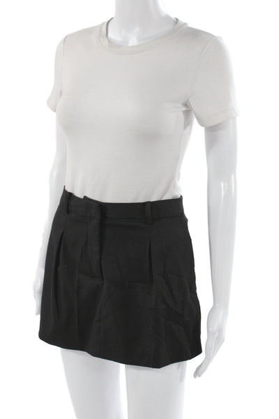 Zara Women Mini Skort Black Polyester Zip Size XS