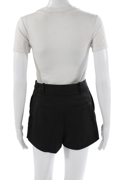 Zara Women Mini Skort Black Polyester Zip Size XS