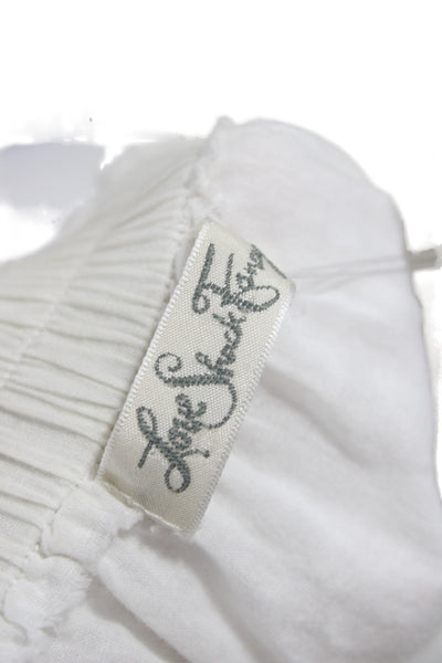 Love Shack Fancy Womens Mini Skirt White Cotton Solid Bohemian Size 1
