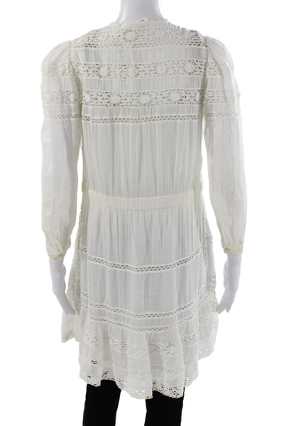 Isabel Marant Etoile Women Shirt Dress White Cotton Long Sleeve Button Size XS