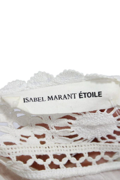 Isabel Marant Etoile Women Shirt Dress White Cotton Long Sleeve Button Size XS