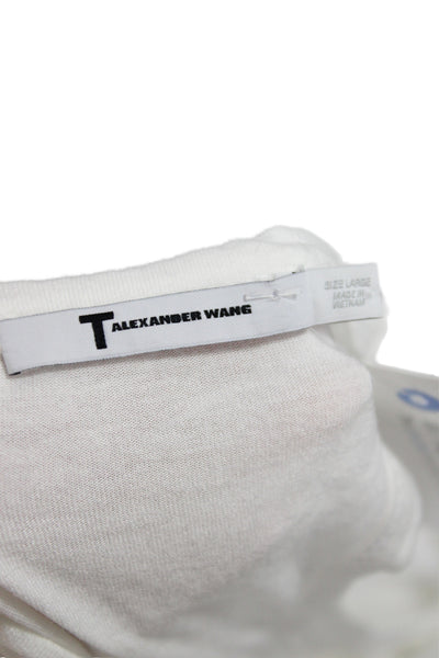 T Alexander Wang Women Basic Sleeveless Scoop Neck Rayon Tank White Size XS