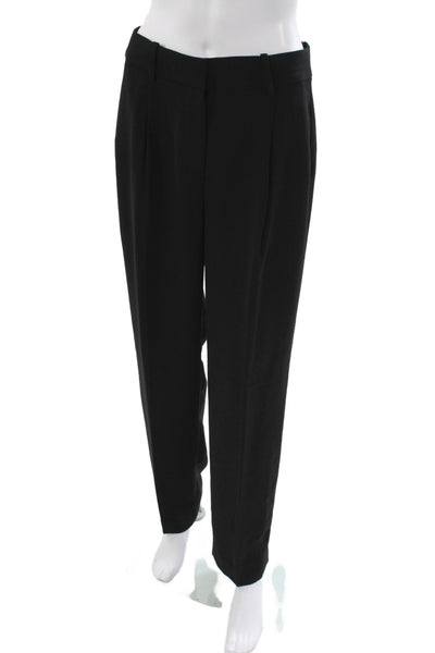 J Crew Womens Dress Pants Black Button Polyester Solid Fall Size 4