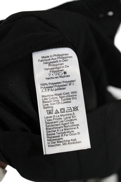 J Crew Womens Dress Pants Black Button Polyester Solid Fall Size 4