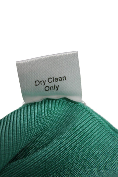 Parker Women Fit & Flare Green Scoop Neck Sleeveless Colorblock Dress Size M