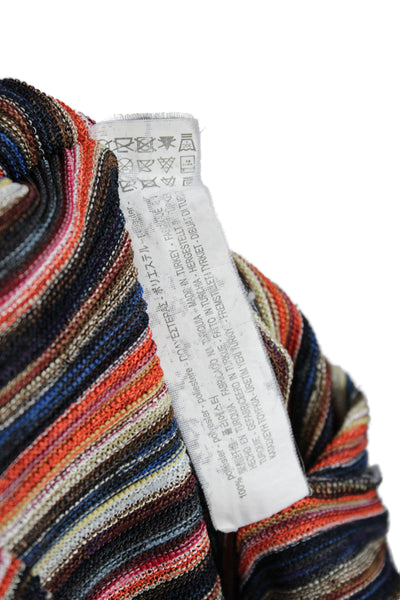 Zara Women Maxi Striped V-Neck Long Bohemian Multicolor Dress Size S