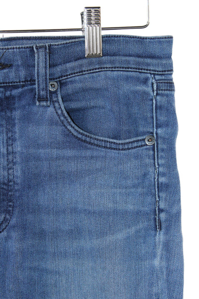 Rag & Bone Jean Womens Ankle Jeans Blue Mid-Rise Button Cotton Size 28