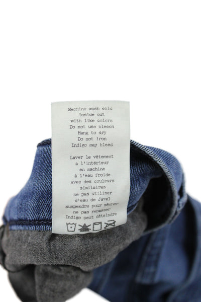 Rag & Bone Jean Womens Ankle Jeans Blue Mid-Rise Button Cotton Size 28