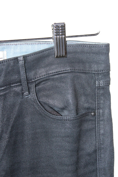 Habitual Women Black Cotton Skinny Jeans Mid Rise Inseam 32in Size 26