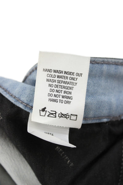 Habitual Women Black Cotton Skinny Jeans Mid Rise Inseam 32in Size 26