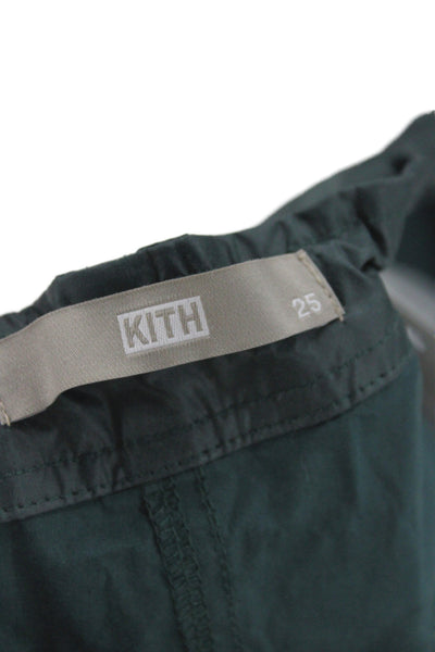 Kith Mens Jogger Pants Green 70% Cotton Drawstring Size 25
