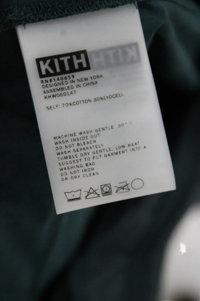 Kith Mens Jogger Pants Green 70% Cotton Drawstring Size 25