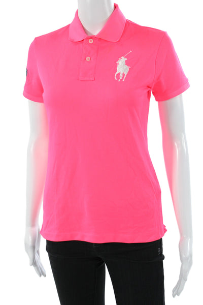 Polo Ralph Lauren Womens Basic Collared Short Sleeve Polo Pink Size S