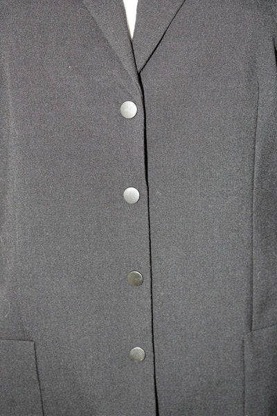 Elie Tahari Womens Black Basic Jacket Rayon Button Long Sleeve Size 10