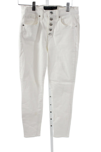 Veronica Beard Womens Skinny Jeans White Size 4