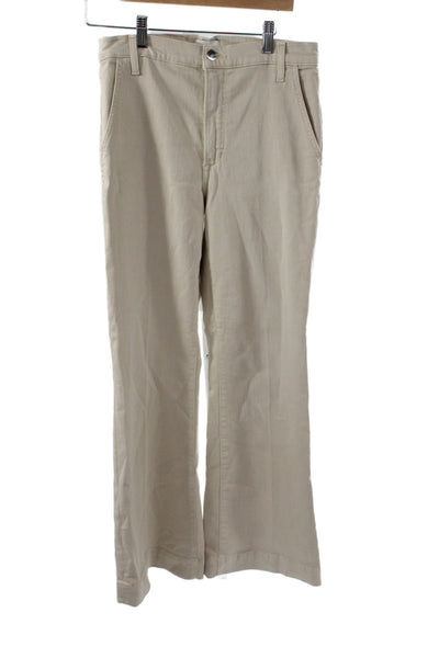 Joes Women Chino Pants Beige High Rise 32 Inseam 90% Cotton Size 28