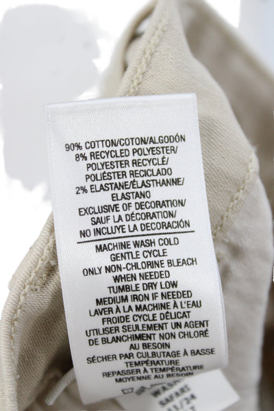 Joes Women Chino Pants Beige High Rise 32 Inseam 90% Cotton Size 28