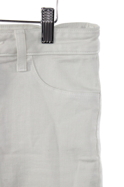 L'Agence Womens Skinny White Cotton Jeans Size 28
