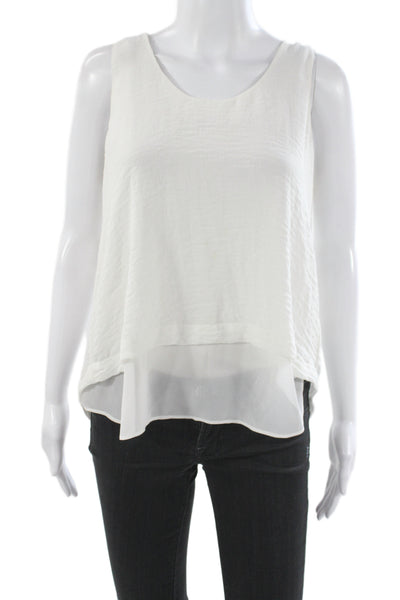 Rebecca Taylor Womens White Camisole Scoop Neck Polyester Sleeveless Size 6