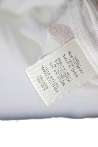 Rebecca Taylor Womens White Camisole Scoop Neck Polyester Sleeveless Size 6