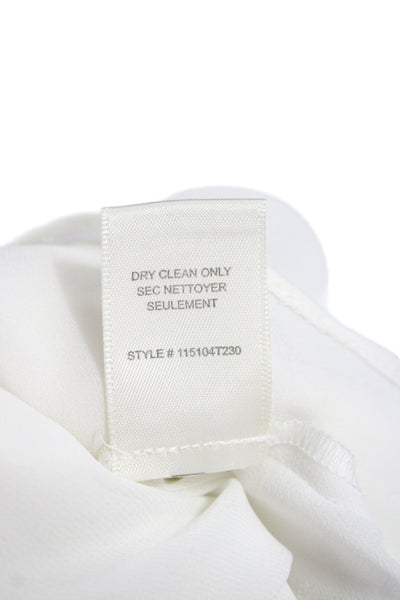 Rebecca Taylor Womens White Camisole Scoop Neck Polyester Sleeveless Size 6