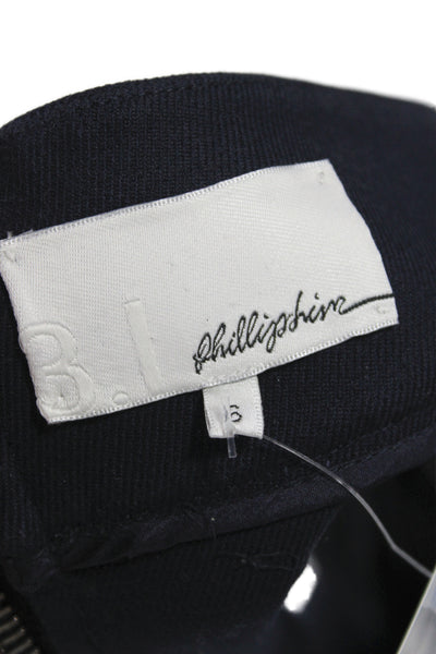 3.1 Phillip Lim Womens Blue Mini Skirt Zip 97% Cotton Size 6