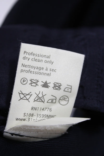 3.1 Phillip Lim Womens Blue Mini Skirt Zip 97% Cotton Size 6