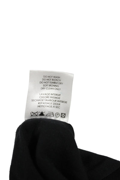 IRO Women Mini Skirt Black Tiacetate Zip Minimalist Size 40