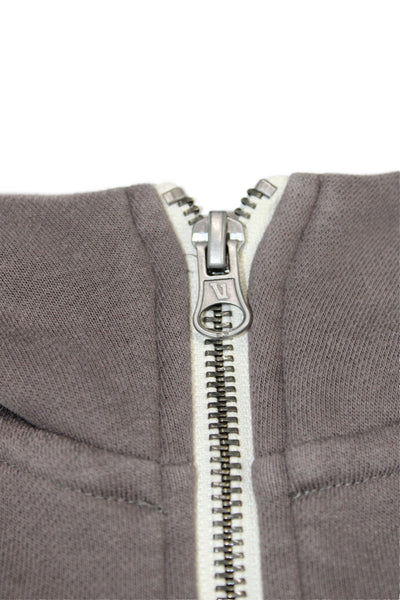 Vuori Womens Brown Pullover Hoodie High Neck Zip Long Sleeve Size L