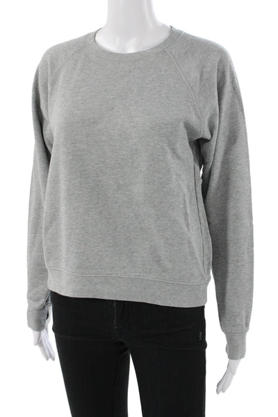 Everlane Womens Petite Pullover Sweatshirt Gray Size S