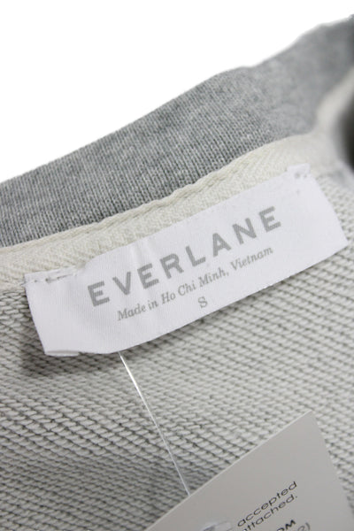 Everlane Womens Petite Pullover Sweatshirt Gray Size S