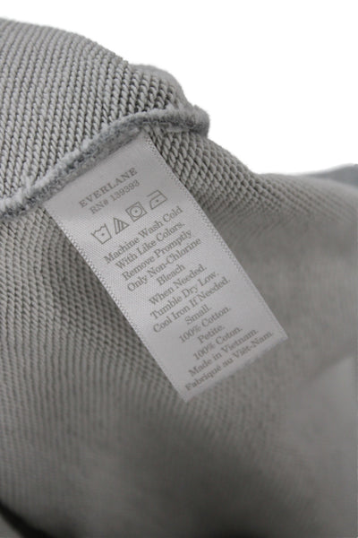 Everlane Womens Petite Pullover Sweatshirt Gray Size S
