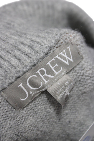 J Crew Women Pullover Sweater Gray Mock Neck Long Sleeve Size S