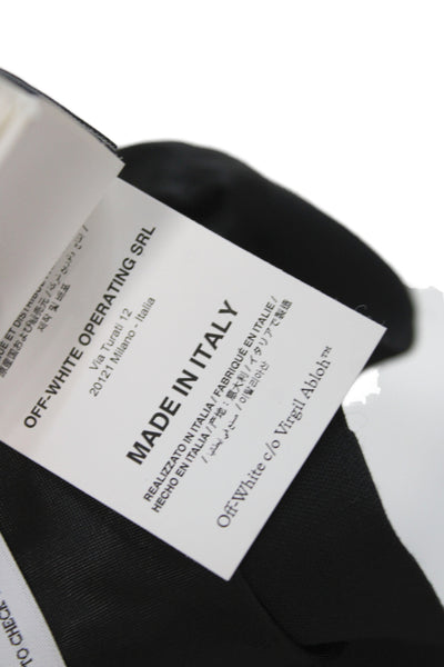 Off White Womens Basic Jacket Black Button Long Sleeve Size L
