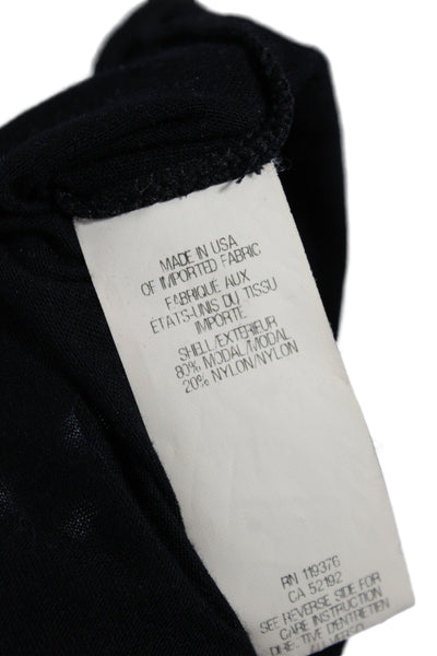 Helmut Lang Womens Black Cowl Neck Long Sleeve Basic Blouse 80% Modal Size S