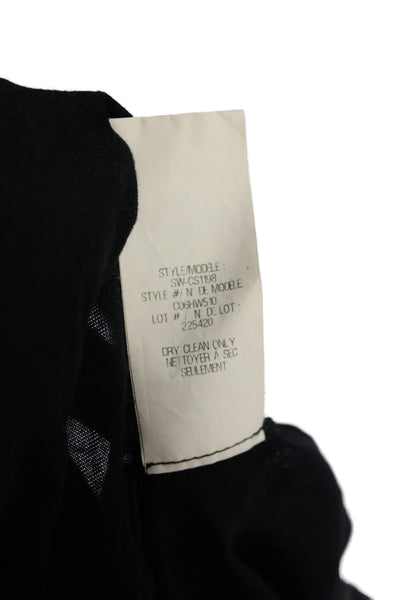Helmut Lang Womens Black Cowl Neck Long Sleeve Basic Blouse 80% Modal Size S